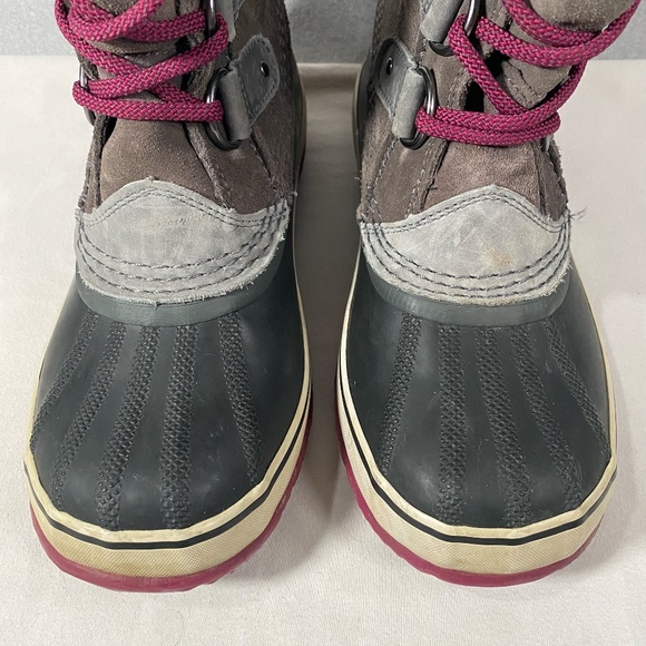 Sorel Joan of Arctic Knit Waterproof Tall Winter Snow Boots Gray Womens Size 6.5 - Picture 4 of 10